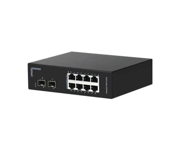 Industrial Gigabit unmanaged 8 ports PoE switch with 2 SFP