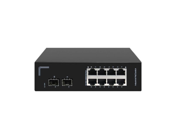 Industrial Gigabit unmanaged 8 ports PoE switch with 2 SFP