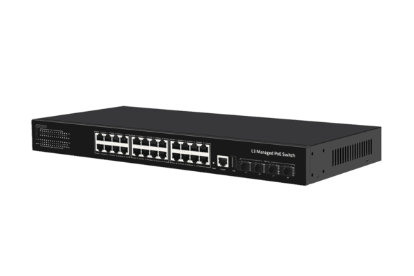 28 PORT POE SWITCH, L3 managed 24 port poe switch with 4X10G SFP+