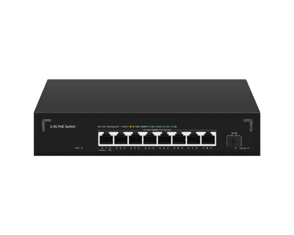 unmanaged 2.5 G 8 port poe switch with 1x10g sfp