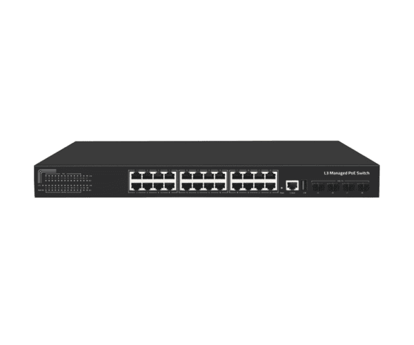 L3 managed 24 port poe switch with 4X10G SFP+