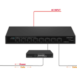 8 Ports 10Gbps SFP+ Fiber Switch 10Gb Ethernet Network Switch