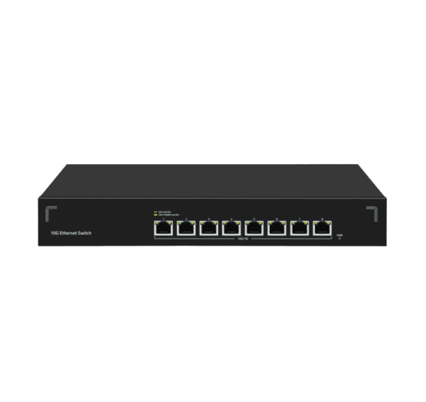 Commutateur Ethernet 10 Gb/s sans ventilateur en métal non géré à 8 ports 10G Multi-Gig Network